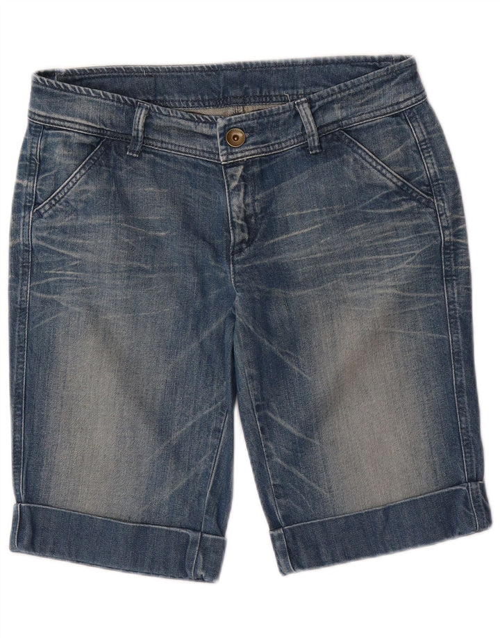 Pantaloncini di jeans da donna BENETTON IT 44 medi W32 Blu