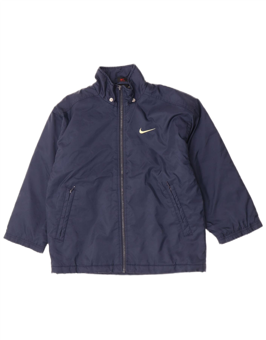 Giacca a vento Nike da ragazzo Swoosh Graphic 8-9 anni piccola in nylon blu navy
