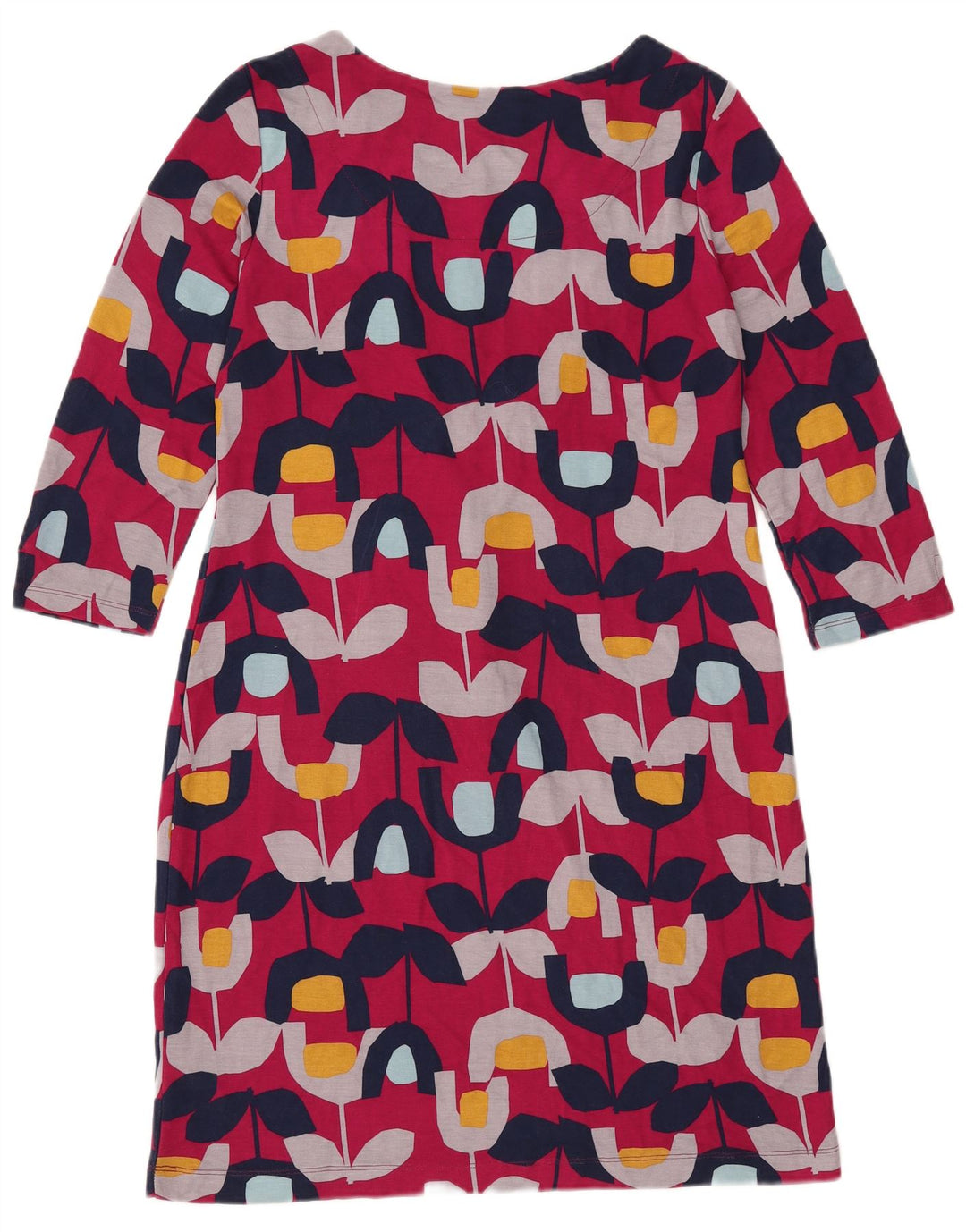 WHITE STUFF Abito tubino da donna con maniche a 3/4 UK 12 Rosa medio floreale