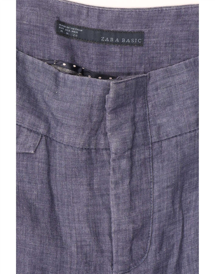 Pantaloni chino con pegging da donna Zara medi W28 L28 blu navy
