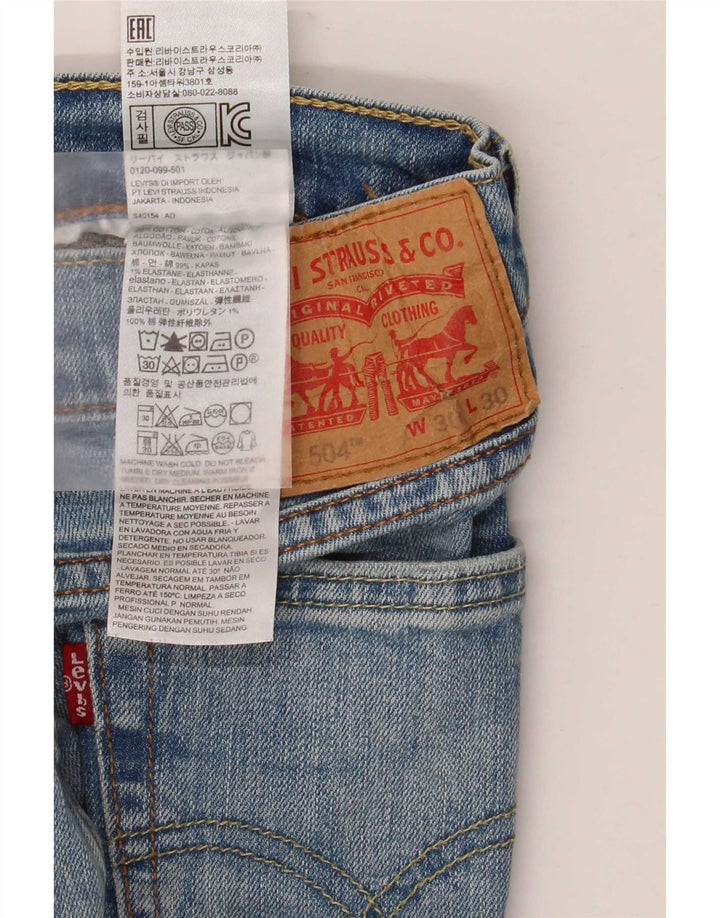 Levi's Uomo 504 Jeans dritti W30 L30 Cotone Blu