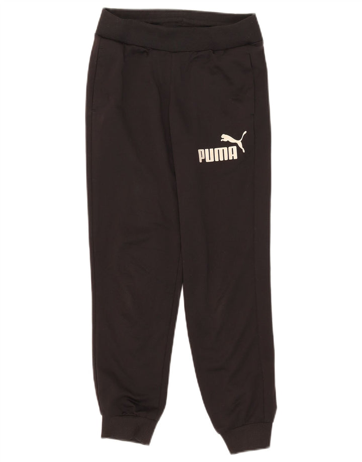 Pantaloni da tuta con grafica Puma da ragazzo, pantaloni da jogging, 9-10 anni, poliestere nero