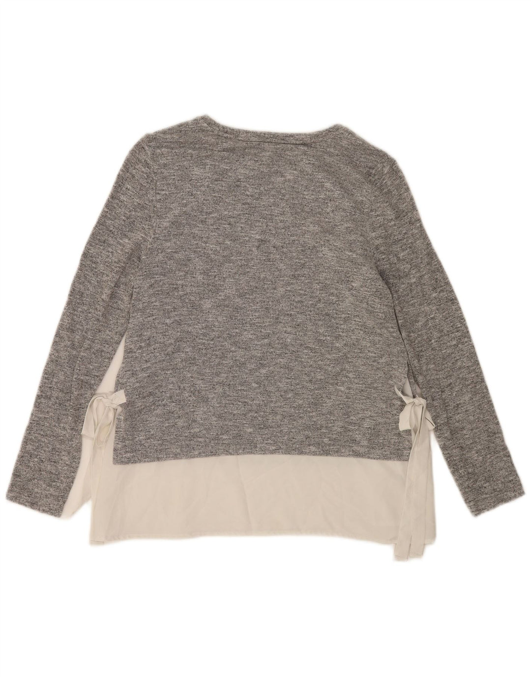 Top da donna a maniche lunghe Oasis UK 12 Viscosa chiazzata grigio medio