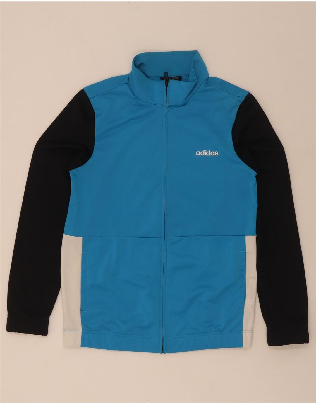 Giacca da tuta da donna Adidas UK 12/14 Colorblock blu medio