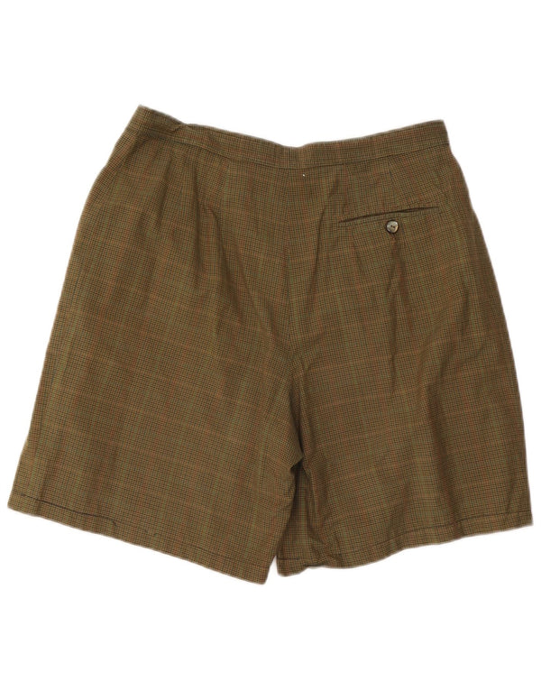 Pantaloncini chino con ancoraggio da donna vintage W32 grande motivo kaki