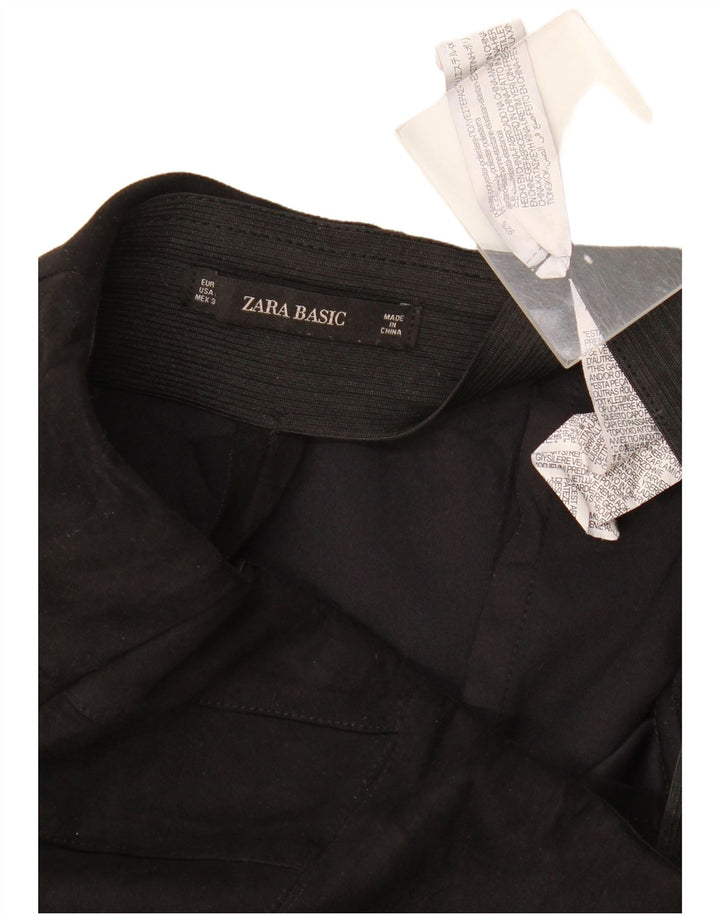 Pantaloni casual slim da donna Zara grandi W32 L26 poliestere nero