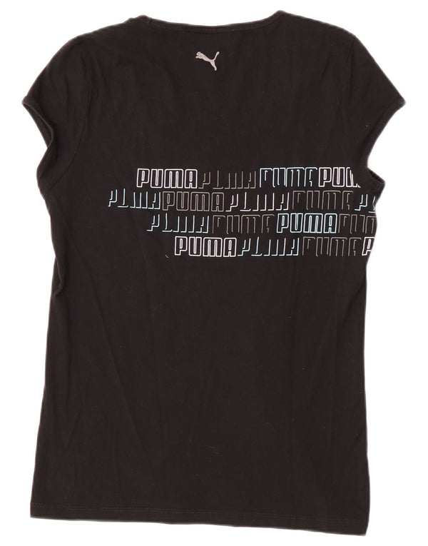 T-shirt grafica da donna Puma UK 14 grande nera