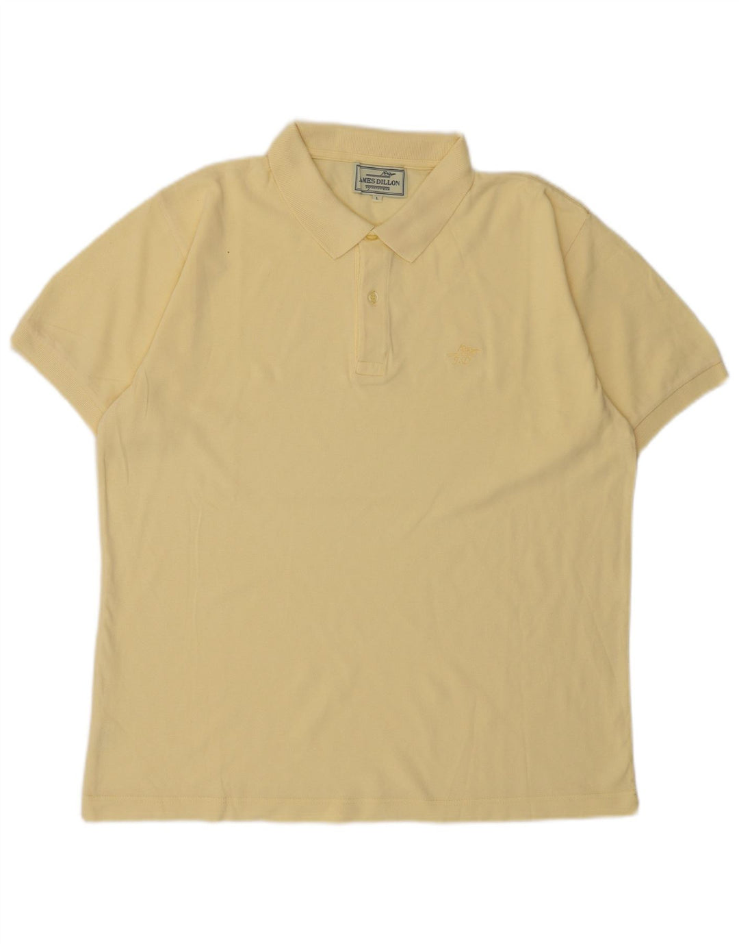 Polo da uomo James Dillon grande in cotone giallo