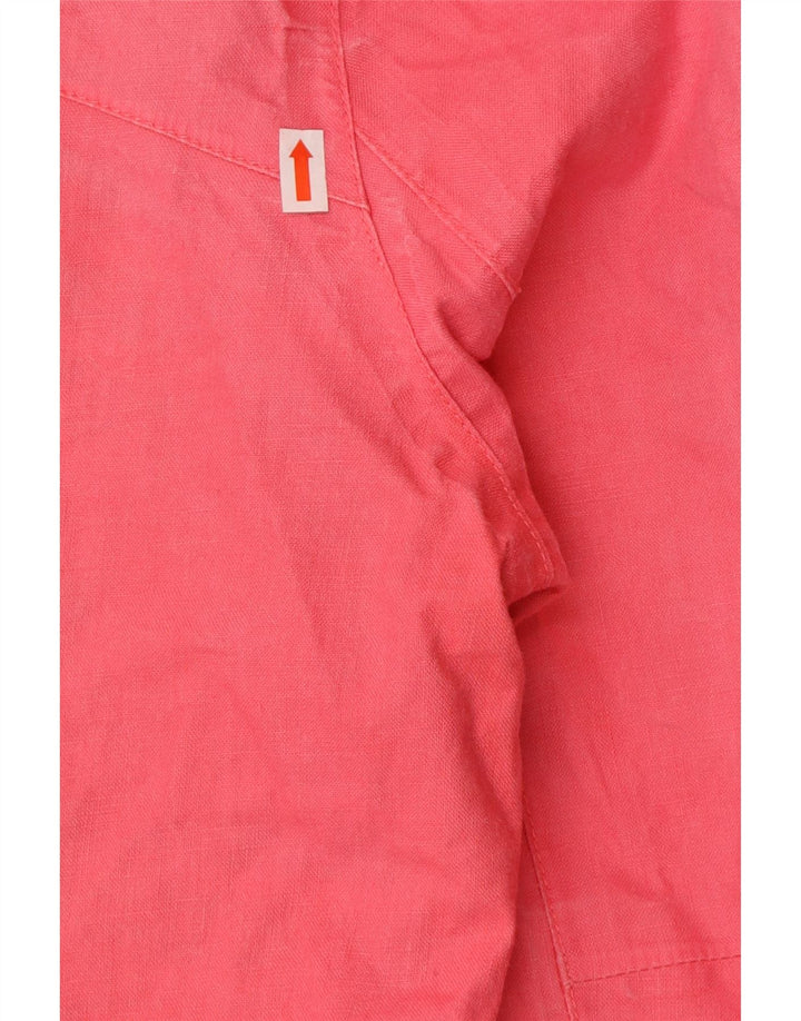 JOULES Impermeabile con cappuccio da donna UK 12 Lino rosa medio