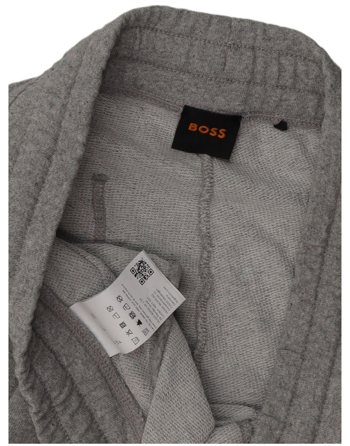 Pantaloni da tuta da uomo HUGO BOSS Joggers piccoli in cotone grigio