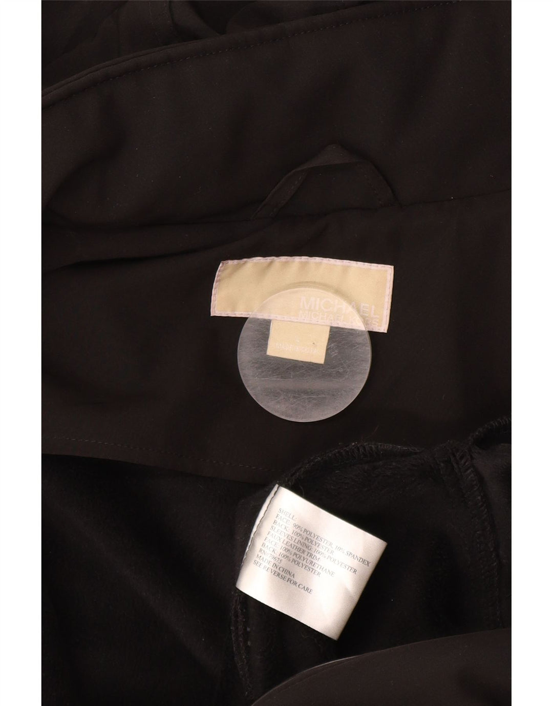 MICHAEL KORS Giacca Parka con cappuccio da donna UK 16 Large Nero Poliestere