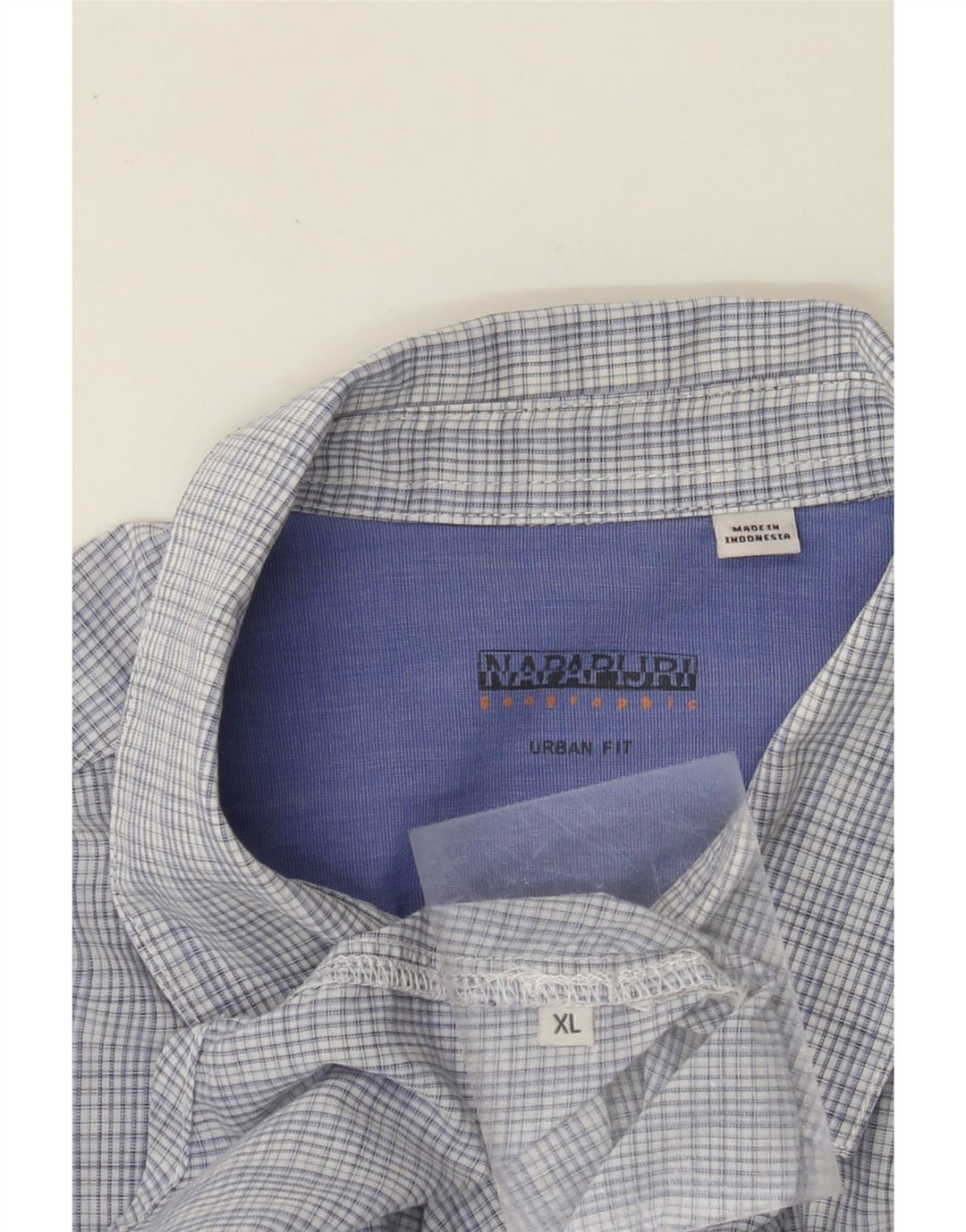 Camicia da uomo Urban Fit NAPAPIJRI XL a quadri blu