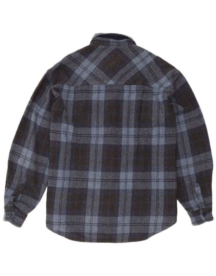 Camicia overshirt da uomo Conte of Florence XL lana a quadri blu