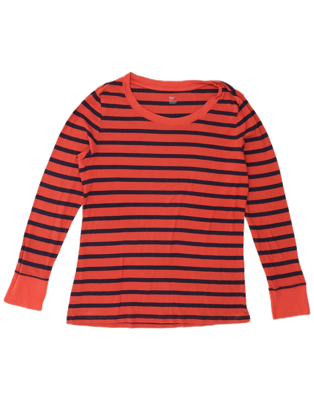 Gap Maglia a maniche lunghe da donna UK 18 XL Rossa a righe
