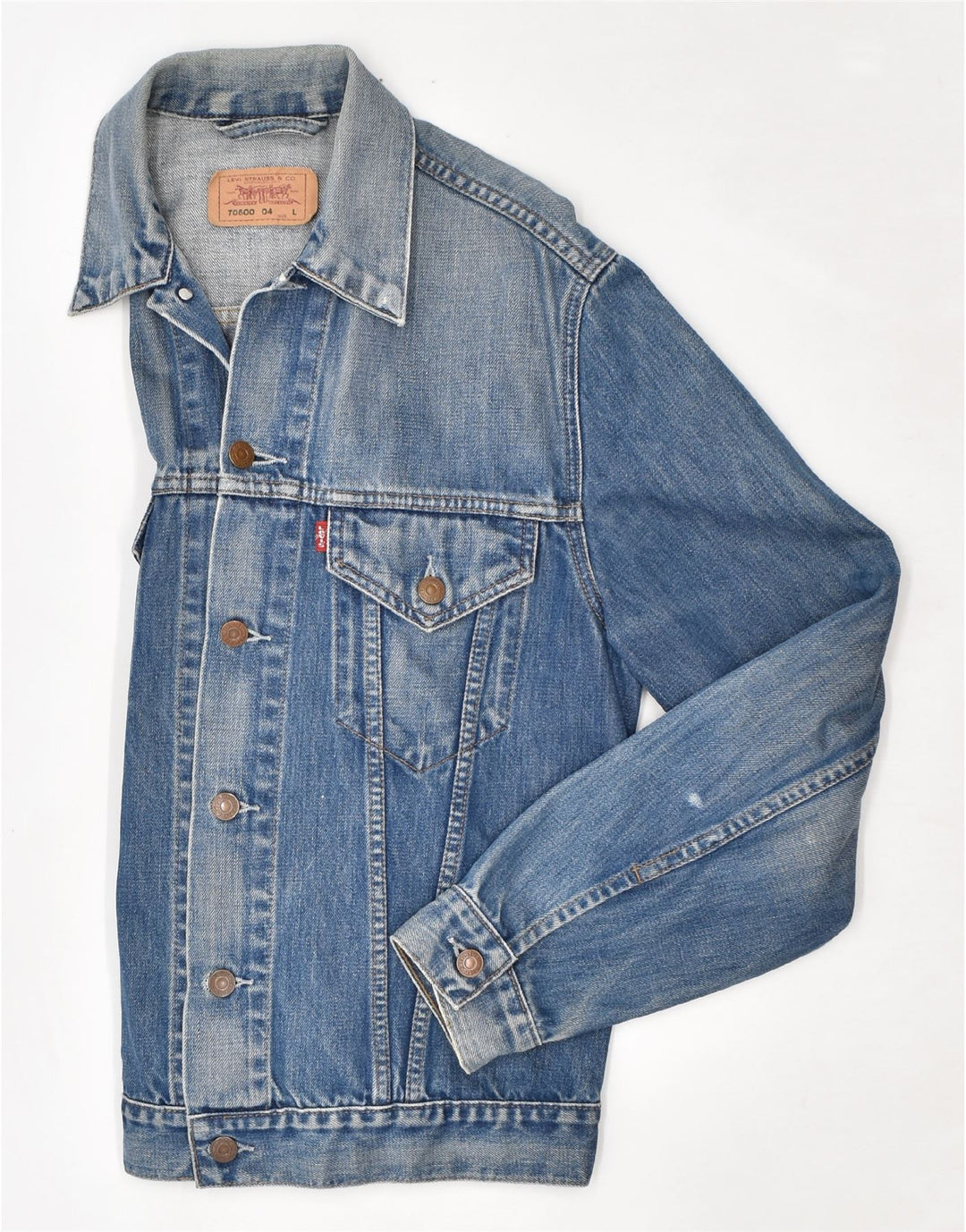 Giacca di jeans da donna LEVI'S UK 14 grande cotone blu