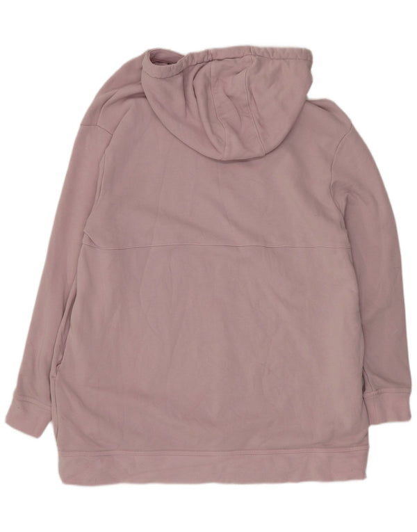 Nike Womens Graphic Hoodie Dress UK 14 Medium Pink Cotton