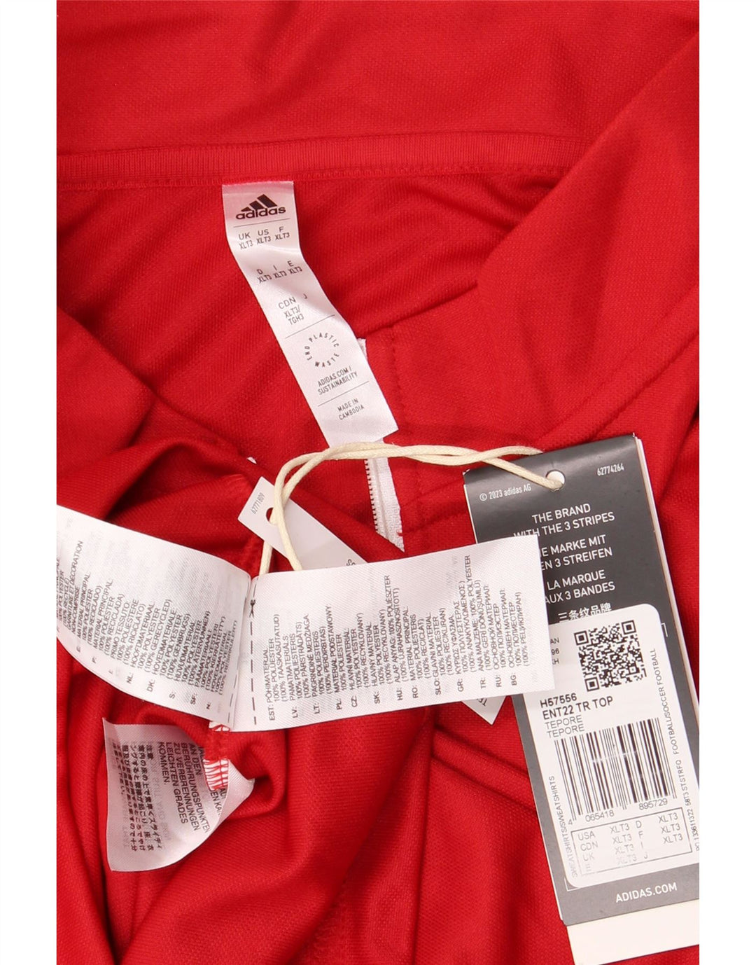 Adidas Uomo Aeroready Zip Neck Pullover Tuta Top XL Rosso Poliestere