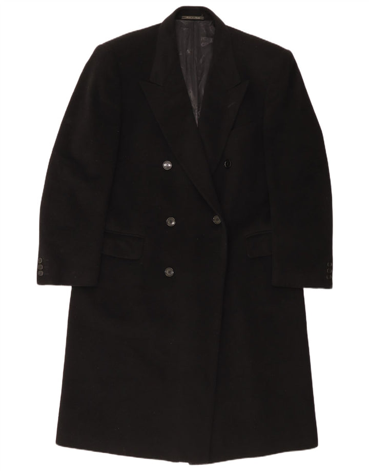 Cappotto doppiopetto vintage da uomo IT 52 XL in lana nera