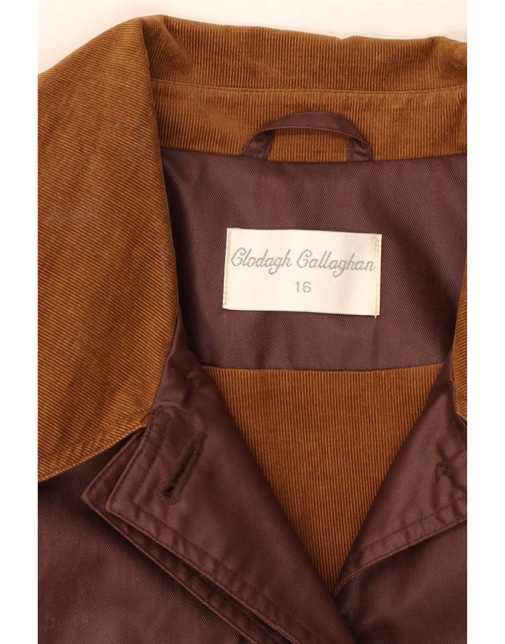 Clodagh Callaghan Trench da donna UK 16 Large Marrone Poliestere