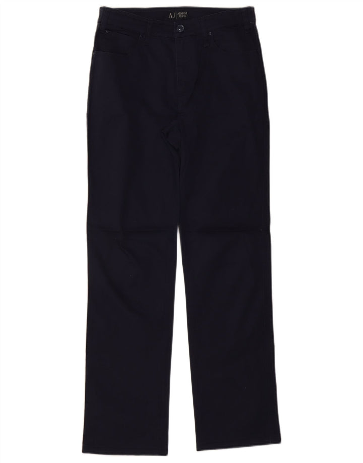 Pantaloni casual dritti da donna ARMANI W28 L29 Blu Navy