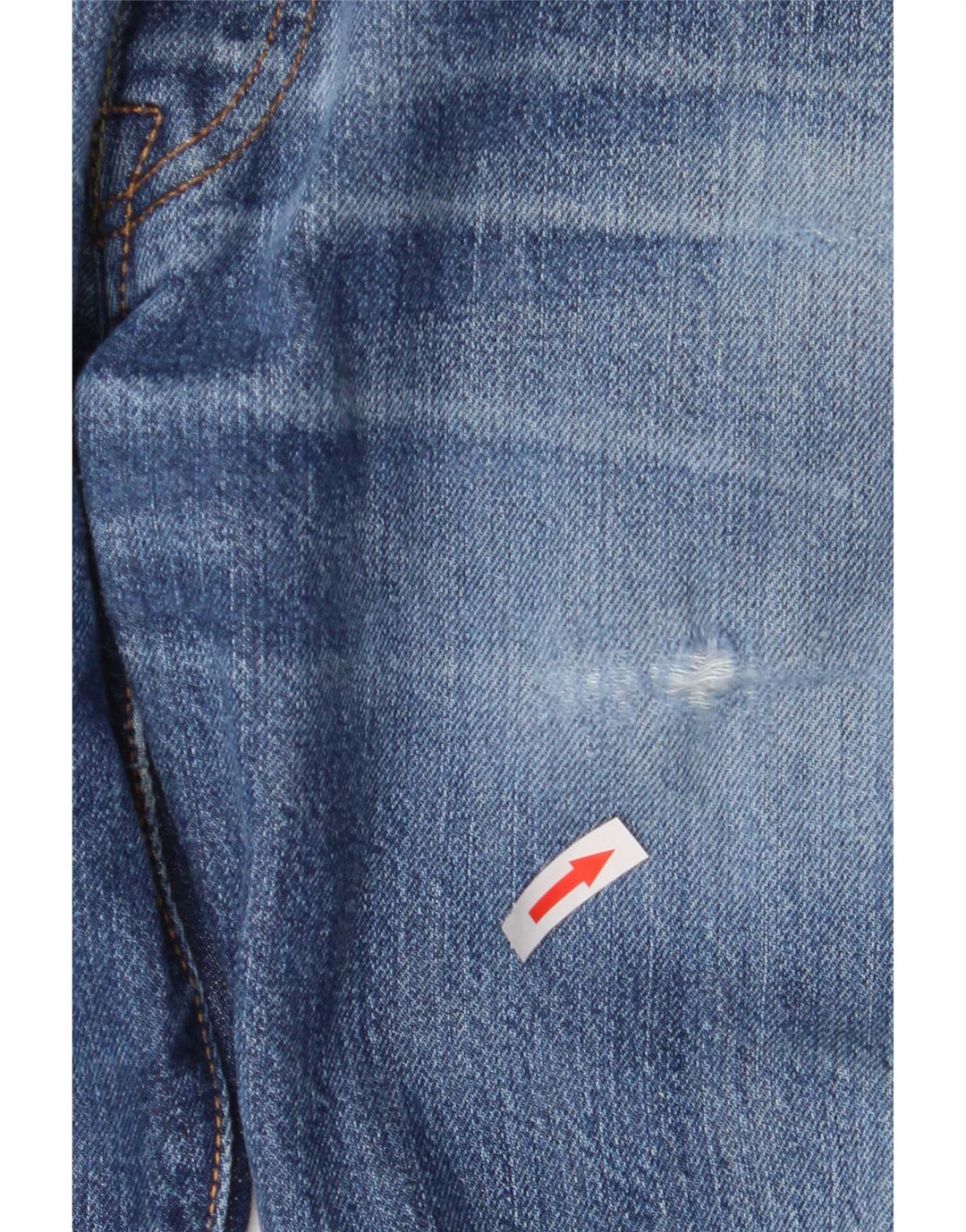Jeans dritti invecchiati da uomo Levi's W34 L34 cotone blu