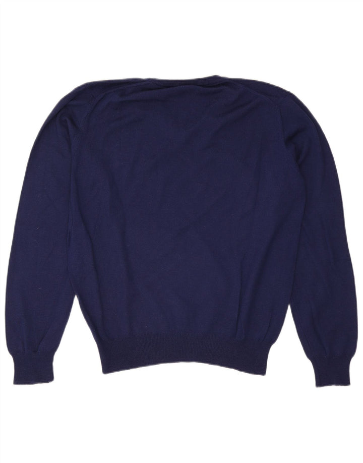 Maglione da uomo con scollo a V Brooksfield IT 46 Small Lana blu navy