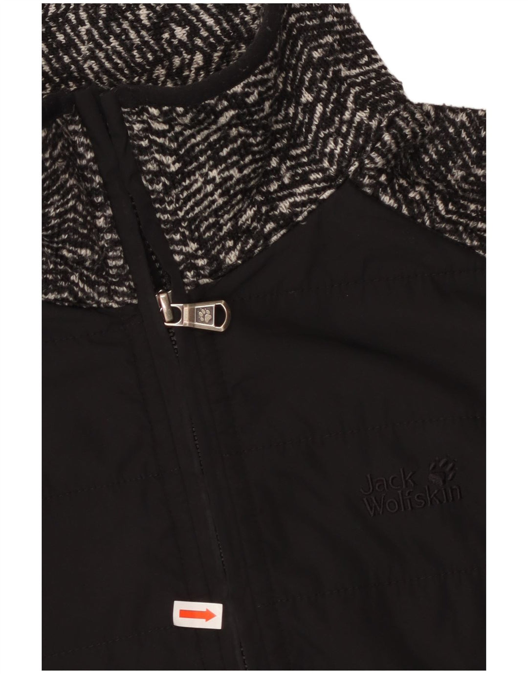 JACK WOLFSKIN Giacca da tuta da donna UK 14/16 Grande spina di pesce nera