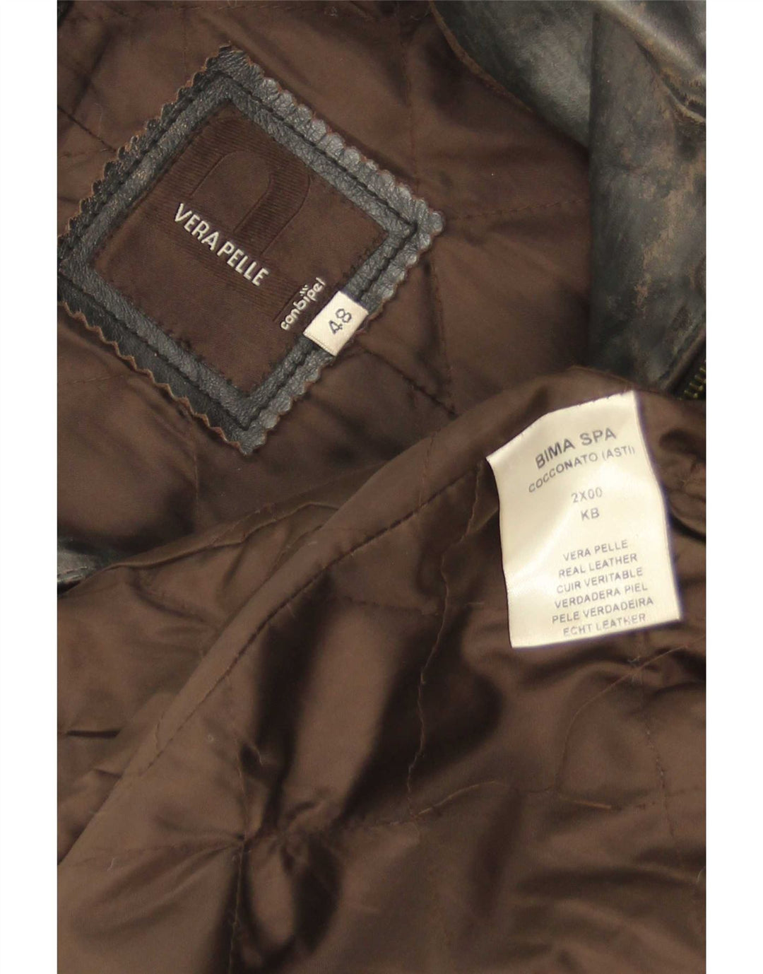Cappotto In Pelle Donna Conbipel IT 48 XL Pelle Nera