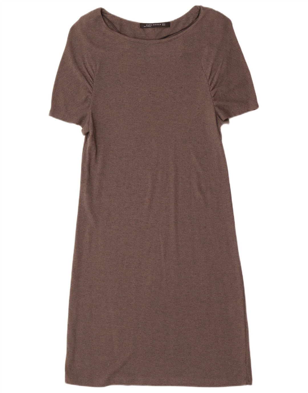 Abito T-shirt a pipistrello da donna Zara UK 12 Viscosa grigio medio