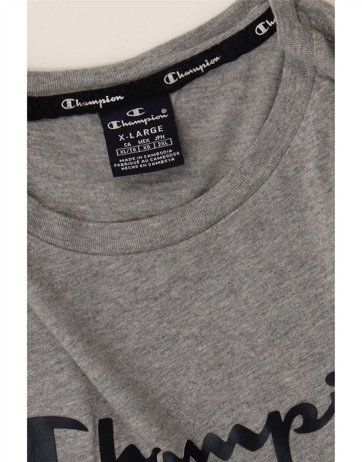 T-shirt grafica da uomo Champion Top XL Grigia