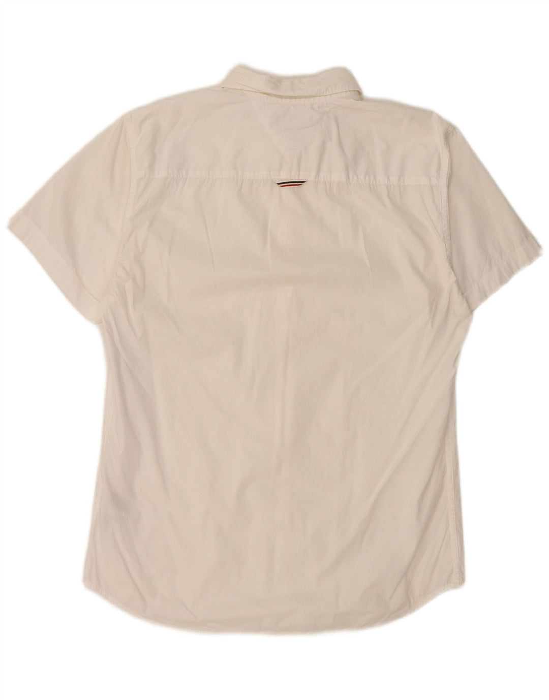 Camicia slim fit a maniche corte da uomo Tommy Hilfiger in cotone bianco medio