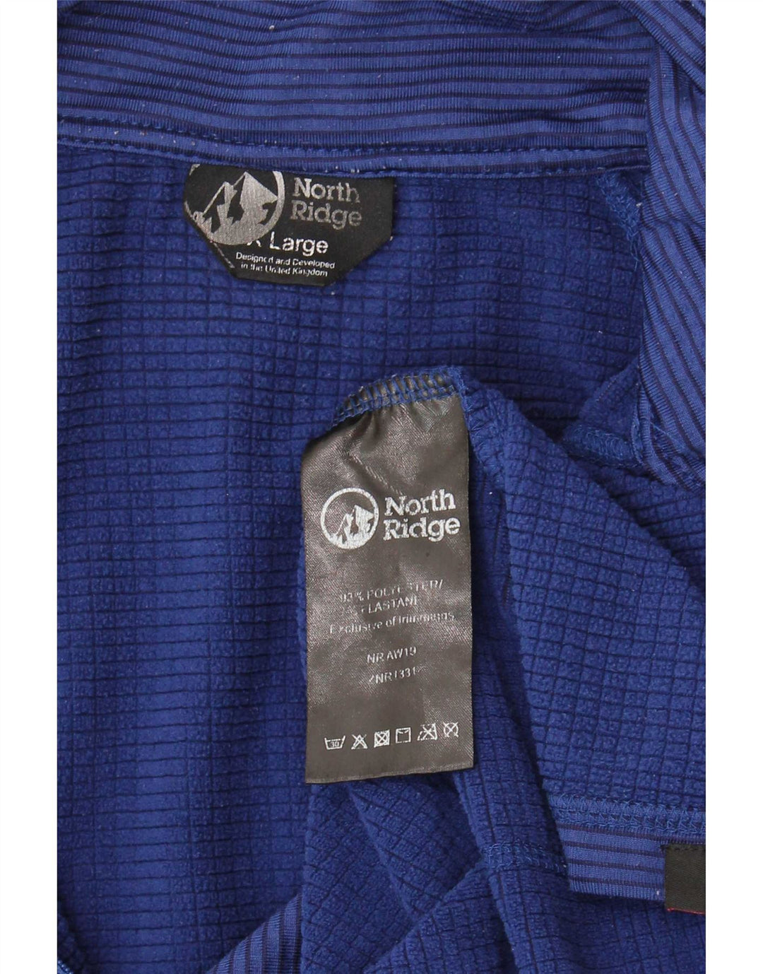 North Ridge Uomo Pullover con zip sul collo Tuta da ginnastica Top grande a righe blu