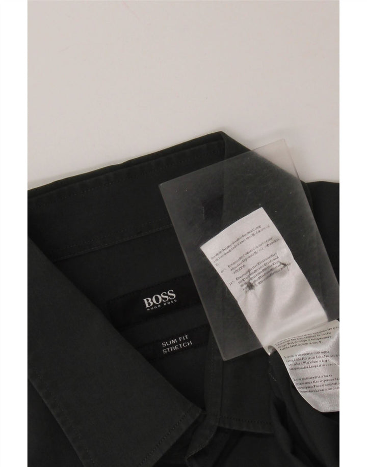 Camicia slim fit da uomo HUGO BOSS taglia 40 cotone verde medio