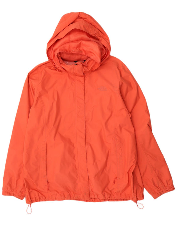 THE NORTH FACE Giacca antipioggia da donna con cappuccio UK 20 2XL Nylon arancione