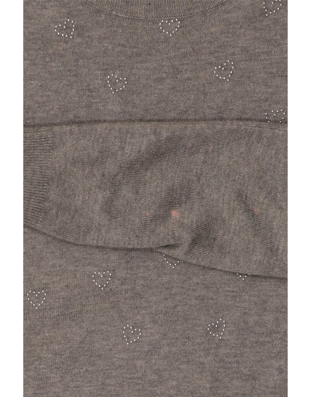 Maglione maglione con scollo a barca da donna Marks & Spencer UK 10 piccolo grigio chiazzato