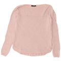Maglione maglione oversize con scollo a barca da donna Marks & Spencer UK 10 piccolo rosa