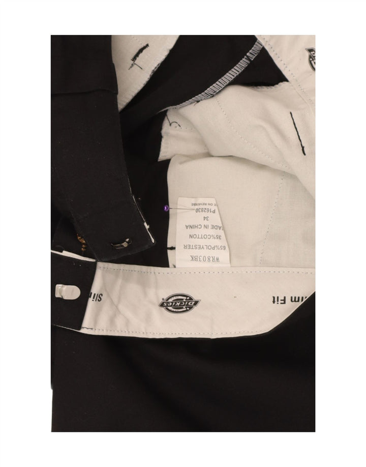 Pantaloncini chino slim fit da uomo Dickies W34 Large poliestere nero
