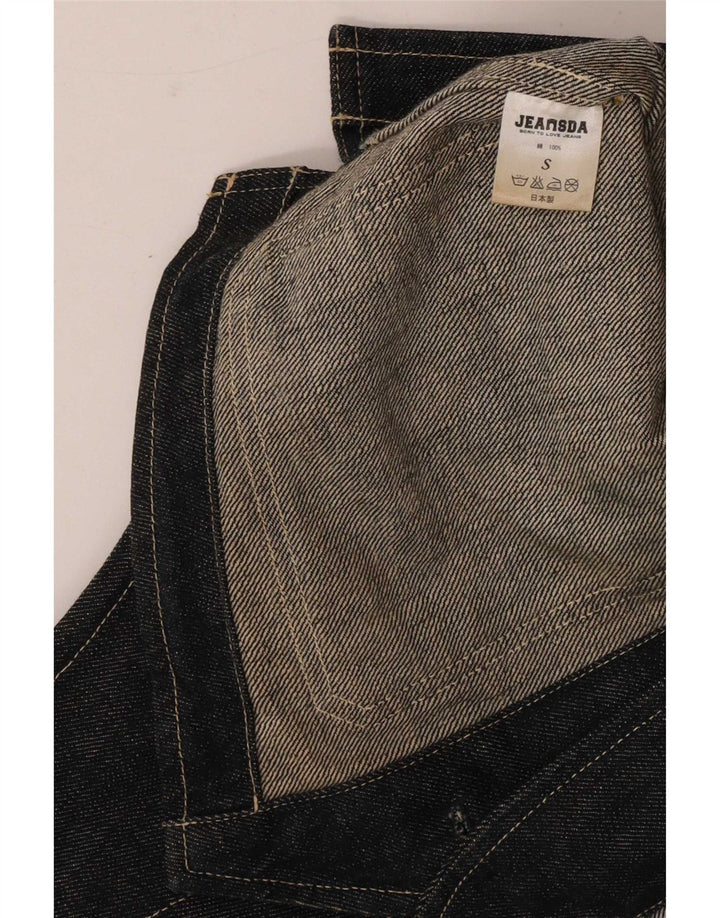 Gilet di jeans vintage da uomo piccolo blu navy