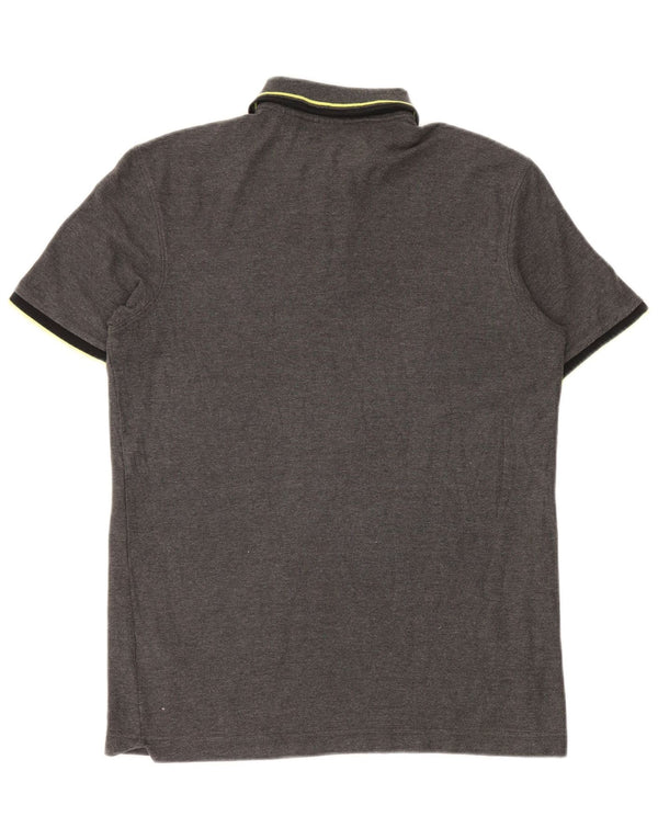 Polo da uomo Fila in cotone grigio medio