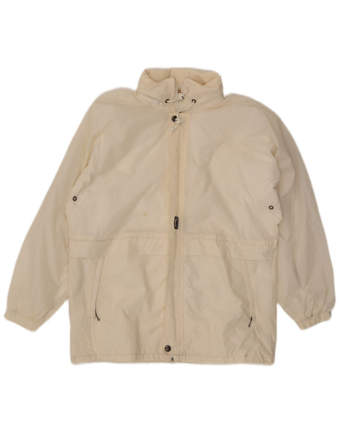 Giacca antipioggia con cappuccio da uomo K-Way UK 38 Medium White Poliammide