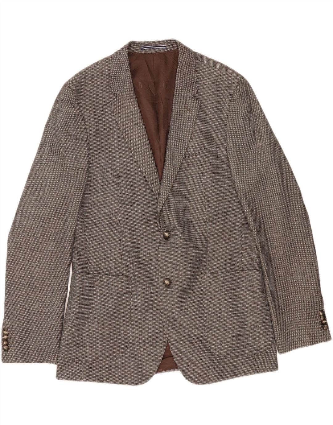 TOMMY HILFIGER Giacca blazer sartoriale da uomo a 2 bottoni IT 52 XL Lana grigia