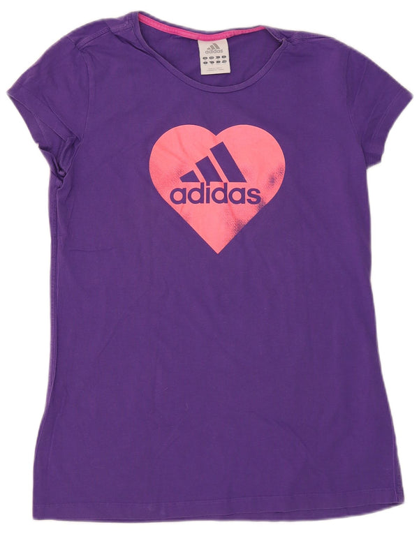 T-shirt grafica da donna Adidas Top UK 18 XL cotone viola
