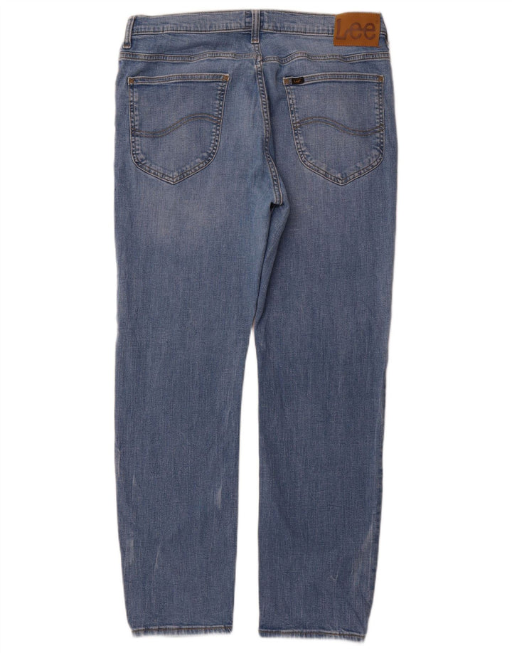 Jeans corti da uomo LEE Rider W34 L28 in cotone blu