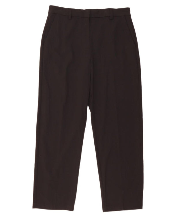 Pantaloni da abito corti da donna Marks & Spencer UK 14 Large W32 L27 Neri