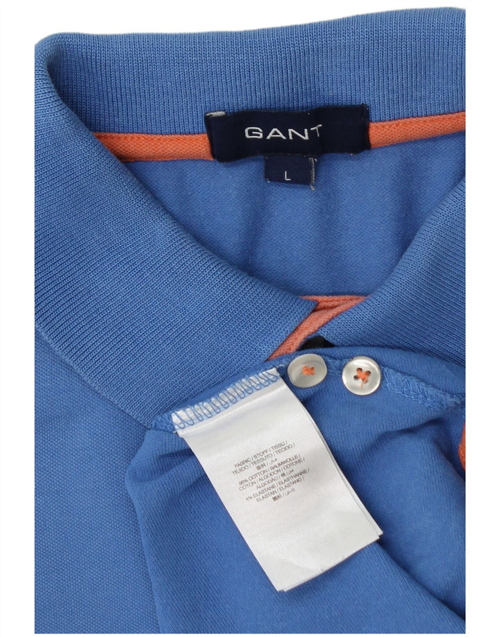 Polo GANT Ragazzo 15-16 Anni Large Blu Cotone