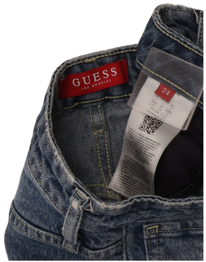 Jeans dritti da donna Guess W24 L29 cotone blu