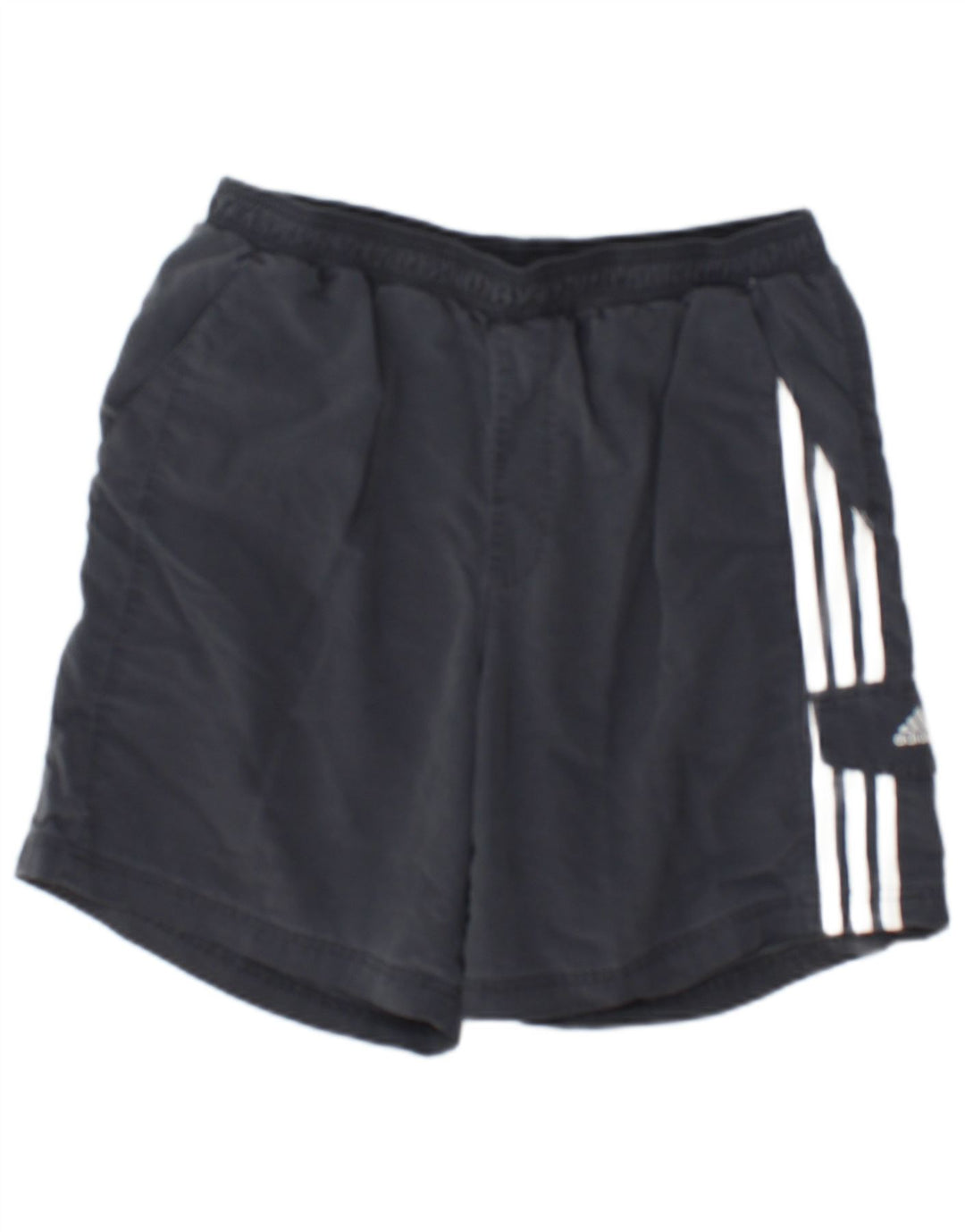 Pantaloncini sportivi Adidas da uomo in poliammide color block grigio medio