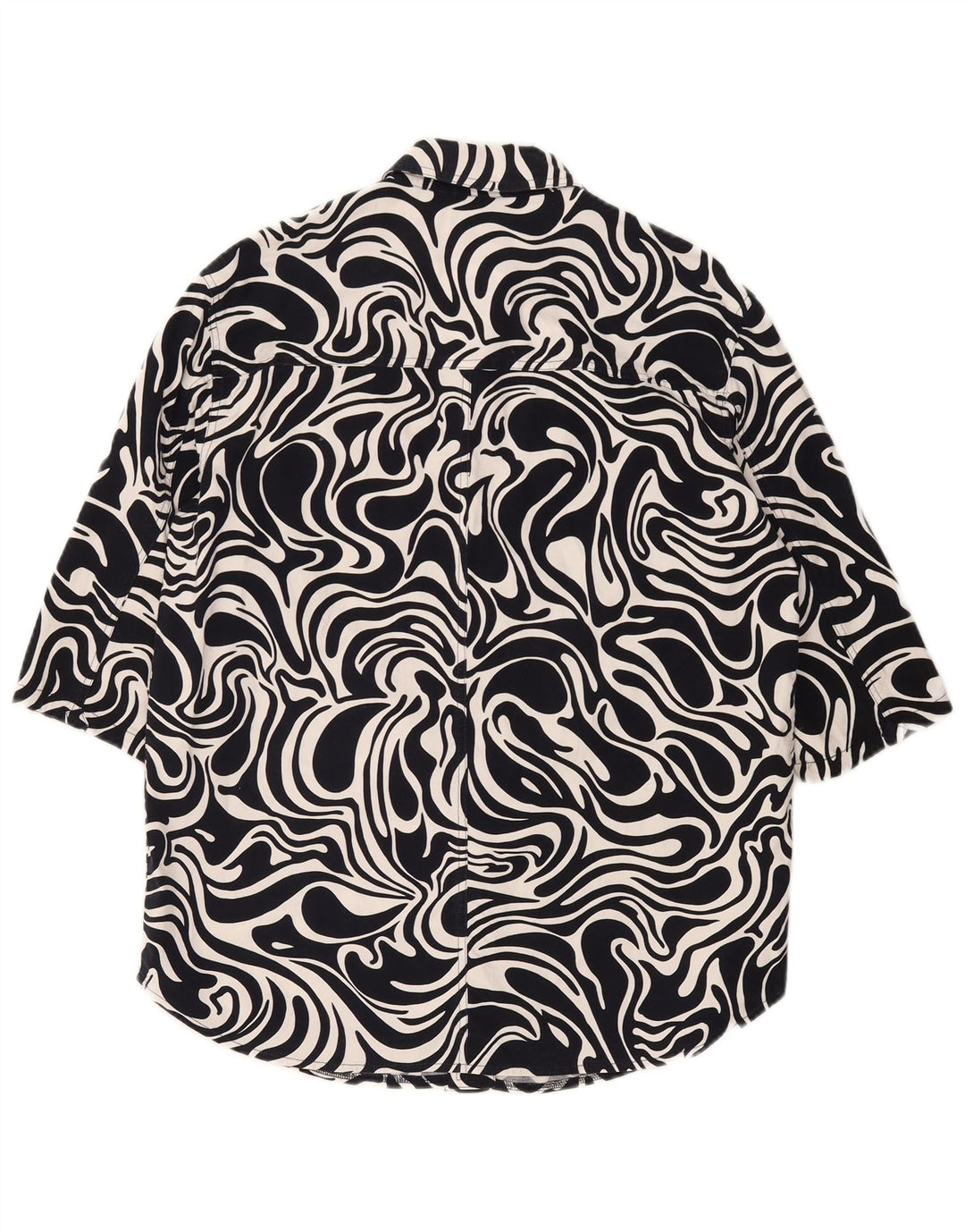 Camicia overshirt da donna a mezza manica Laurel IT 42 Blu navy medio geometrico