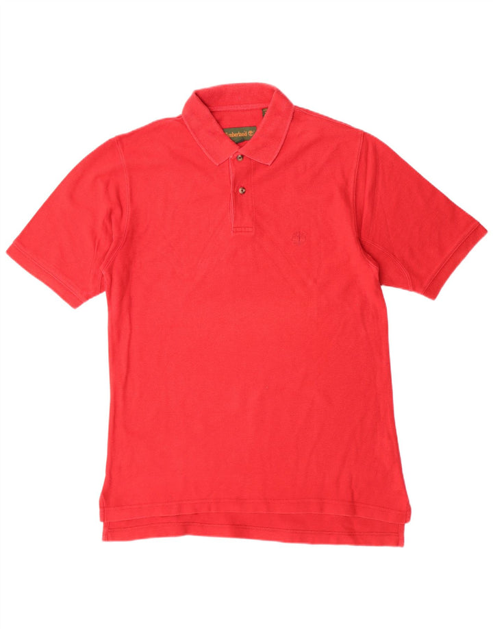 Polo da uomo Timberland in cotone rosso medio