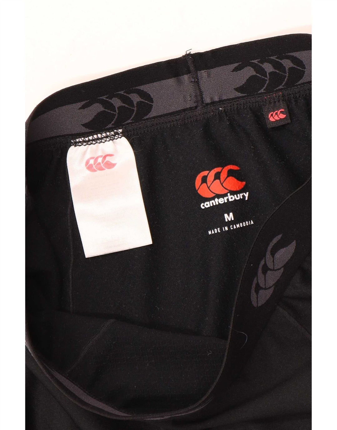 Canterbury Mens Graphic Leggings Medium Black Polyester